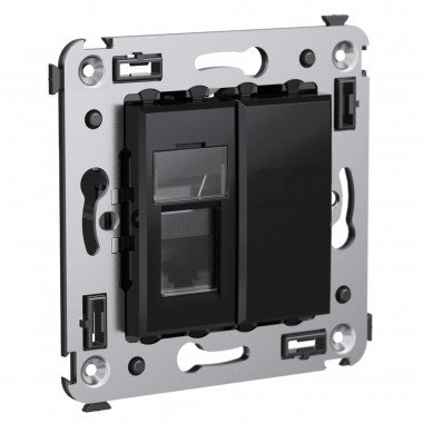 Фотография товара 'DKC 4402313 Телефонная розетка RJ-12 в стену одинарная'