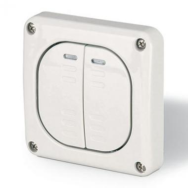 Фотография товара 'DKC DIS1373022 Выключатель однополюсный, двухклавишный'