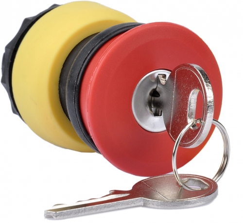 Фотография товара 'DKC 2361.0901.611.00 Взрывозащищенная насадка-грибовидная. аварийная кнопка с ключом'