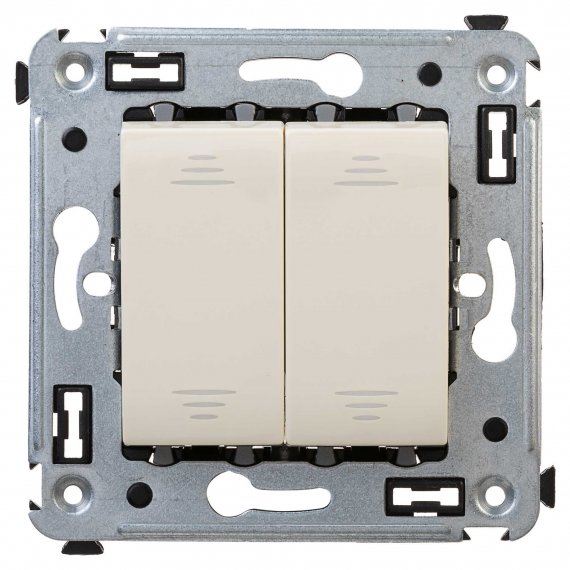 Фотография товара 'DKC 4405104 Выключатель двухклавишный в стену, "Avanti"'