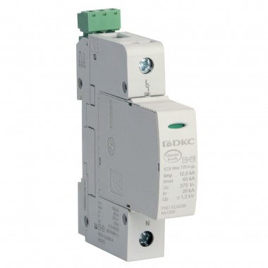 Фотография товара 'DKC NX1212 УЗИП, класс I+II, 1-полюсный, L-N, 12,5кA, удаленный контроль'