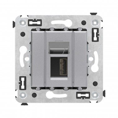 Фотография товара 'DKC 4404403 USB 2.0 розетка одинарная в стену, тип А-А'