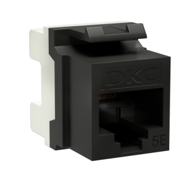 Фотография товара 'DKC RNK5EU180BK Модуль Keystone RJ45 CAT5E неэкранированный, 180 градусов'