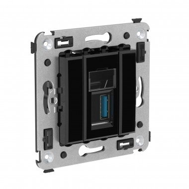 Фотография товара 'DKC 4402303 USB 3.0 розетка одинарная в стену, тип А-А'