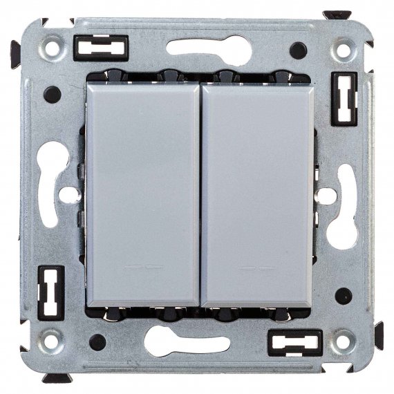 Фотография товара 'DKC 4404104 Выключатель двухклавишный в стену, "Avanti"'