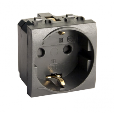 Фотография товара 'DKC 77482N Электрическая розетка, с заземлением, со шторками'