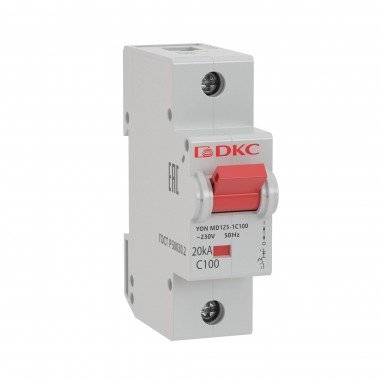 Фотография товара 'DKC MD125-1C100 Авт. выкл. модульный YON MD125 1P 100А C 20kA'
