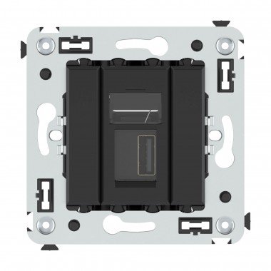 Фотография товара 'DKC 4412403 USB 2.0 розетка одинарная в стену, тип А-А'
