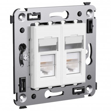 Фотография товара 'DKC 4400314 Телефонная розетка RJ-12 в стену двойная'