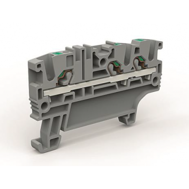 Фотография товара 'DKC ZEFC210GR Проходная клемма 3 точки подключения на 2,5 кв.мм'
