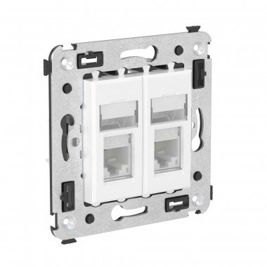 Фотография товара 'DKC 4400374 Компьютерная розетка RJ-45 в стену, кат.6А двойная'