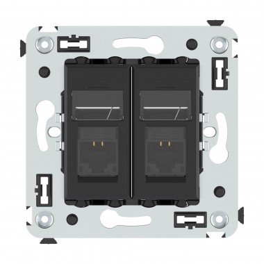 Фотография товара 'DKC 4412374 Компьютерная розетка RJ-45 в стену, кат.6А двойная'