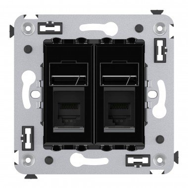 Фотография товара 'DKC 4402314 Телефонная розетка RJ-12 в стену двойная'