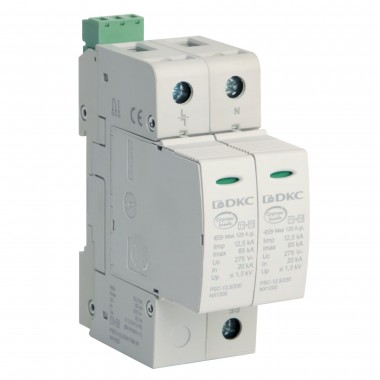 Фотография товара 'DKC NX1222 УЗИП, класс I+II, 2-полюсный, L-N-PE, 12,5кA, удаленный контроль'