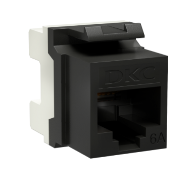 Фотография товара 'DKC RNK6AU180BK Модуль Keystone RJ45 CAT6А неэкранированный, 180 градусов'