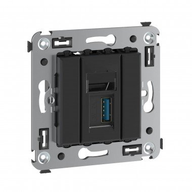 Фотография товара 'DKC 4412303 USB 3.0 розетка одинарная в стену, тип А-А'