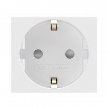 Фотография товара 'DKC 45005 Розетка силовая 2Р+Е, со шторками, «Viva», 2 мод'