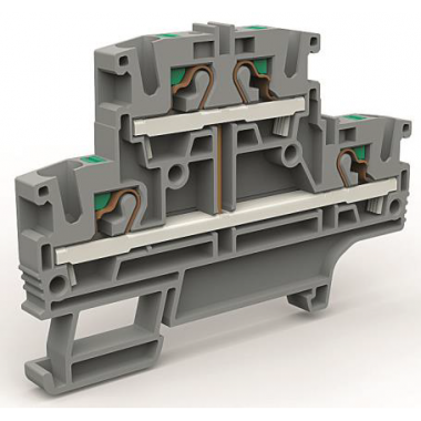 Фотография товара 'DKC ZEFD410BL Двухярусная клемма с объединенными ярусами на 4 кв.мм'