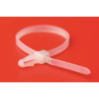 Фотография товара 'DKC 252205-M Хомут P6.6 с основанием, белый, 4,8x200'