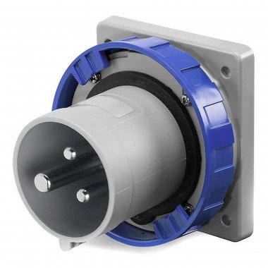 Фотография товара 'DKC DIS2466393 Вилка панельная прямая IP67 63А 2P+E 250В'