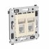 Фотография товара 'DKC 4405374 Компьютерная розетка RJ-45 в стену, кат.6А двойная'